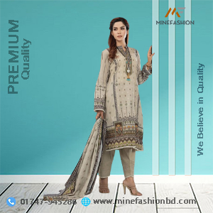 Luxury Pakistani Digital Print Lawn Cotton Three Piece.