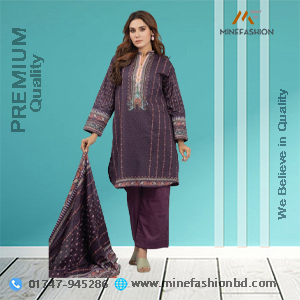 Luxury Pakistani Digital Print Lawn Cotton Three Piece.