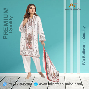 Luxury Pakistani Digital Print Lawn Cotton Three Piece.